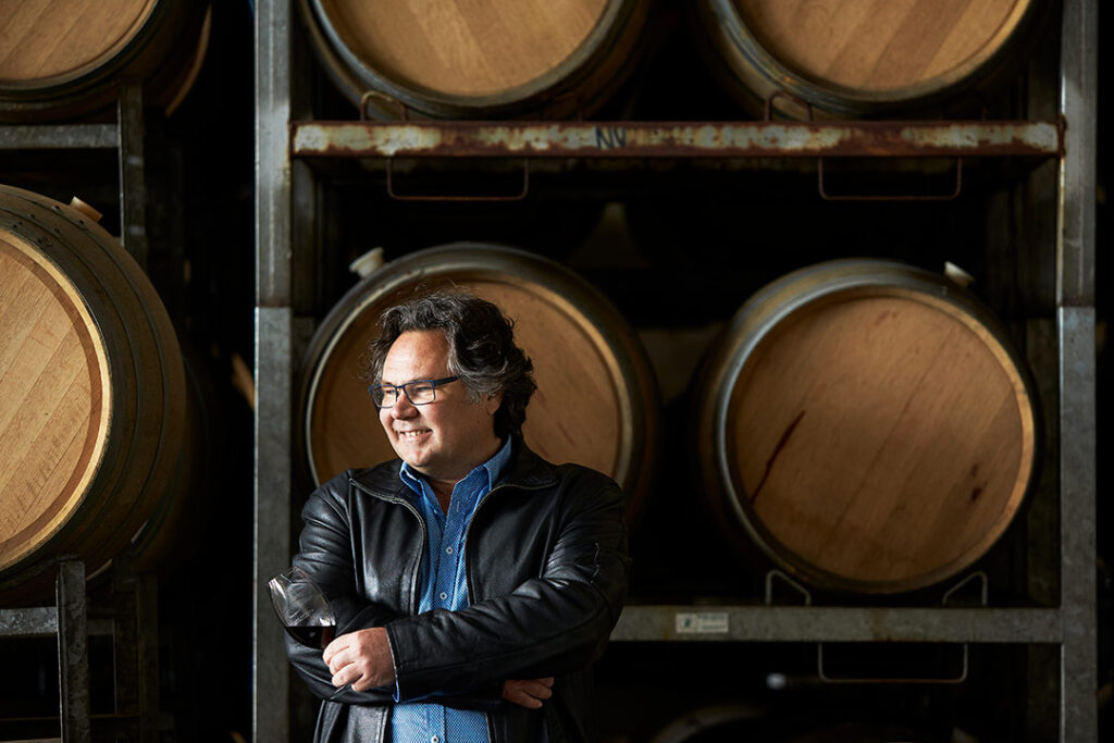 Winemaker in the Passel Estate winery.