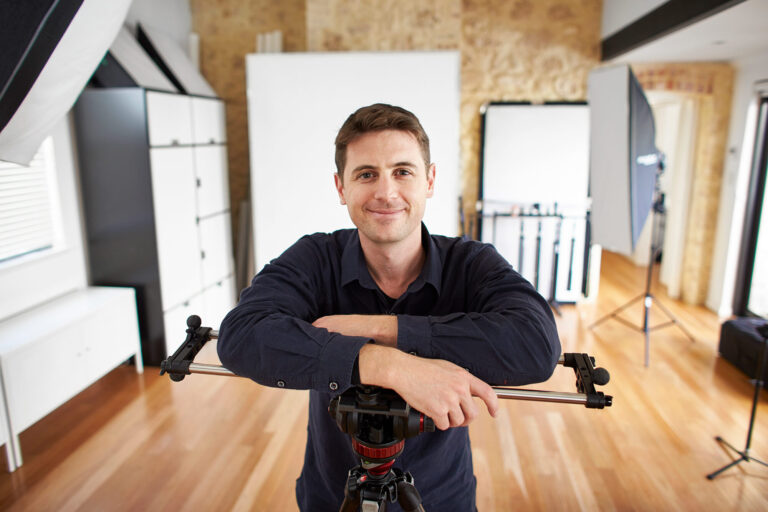 Matt Reed in his first studio—sharing essential skills for emerging photographers.