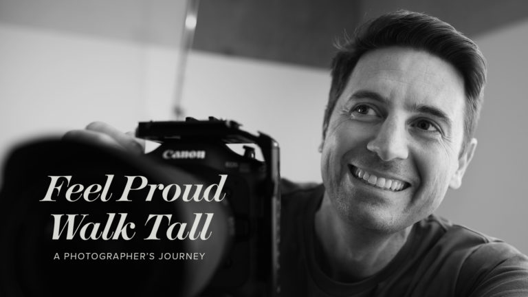 Click on image to access the YouTube branded film "Feel Proud Walk Tall. A Photographer's Journey" which tells of a professional photographer’s pursuit to help others feel proud and walk tall, while trying to find that within himself.